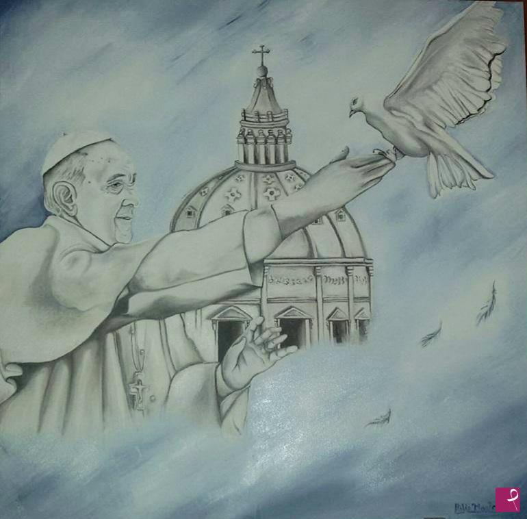 quadri in vendita online - Papa Francesco 