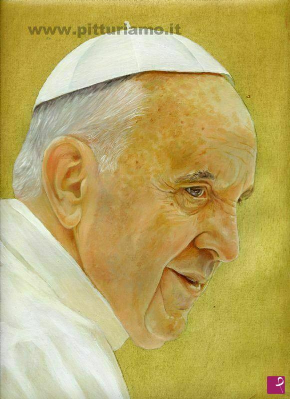 quadri in vendita online - PAPA FRANCESCO DIPINTO