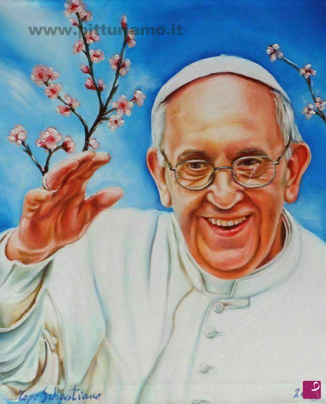 quadri in vendita online - Papa Francesco in Primavera