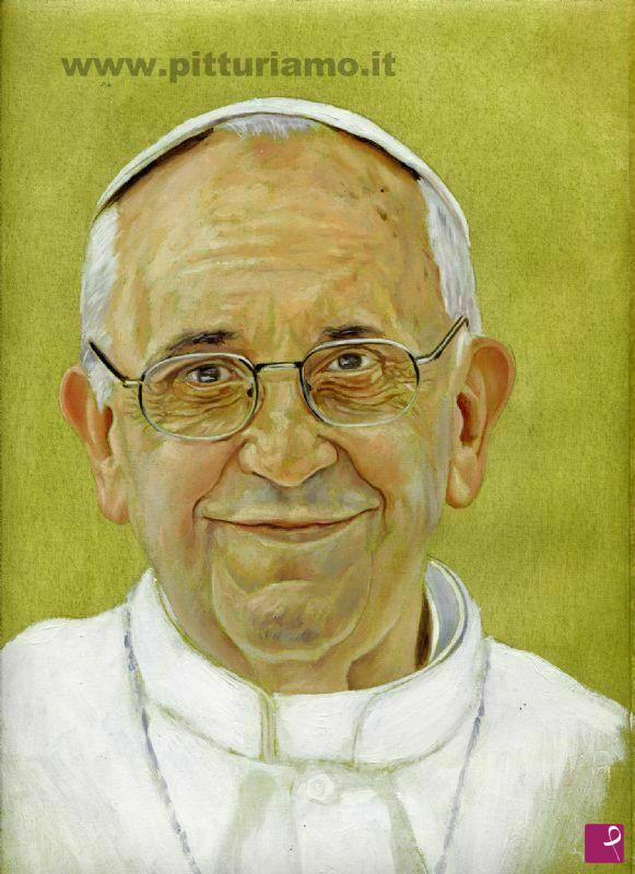 quadri in vendita online - PAPA FRANCESCO RITRATTO
