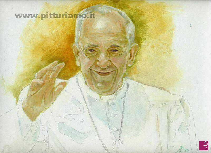 quadri in vendita online - PAPA FRANCESCO RITRATTO