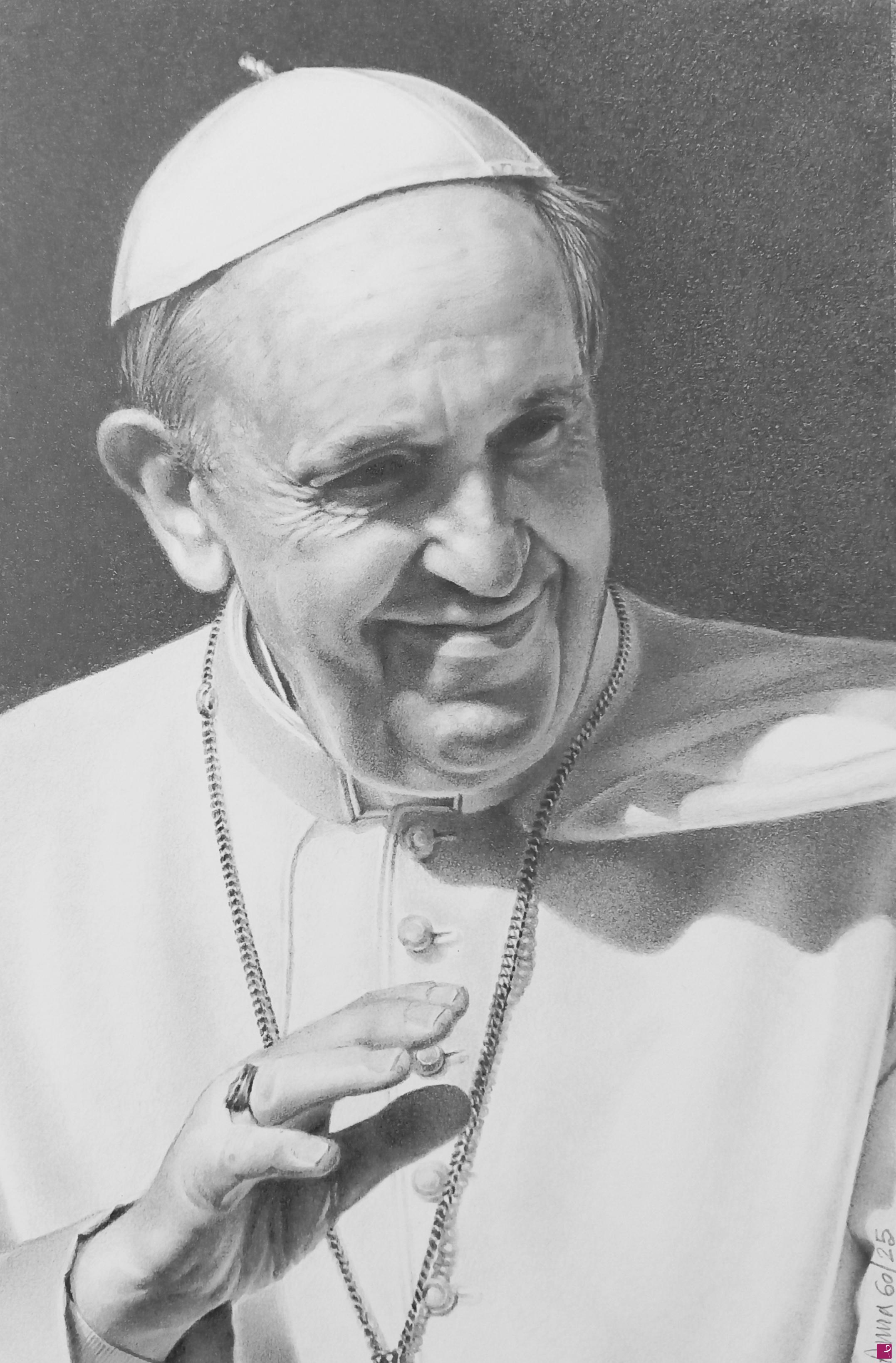 quadri in vendita online - Papa Francesco. Ritratto.