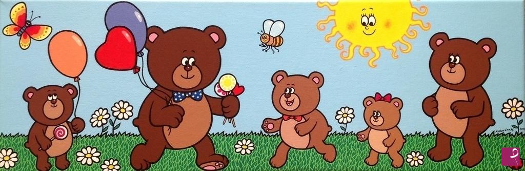 quadri in vendita online - Papá orso è tornato 