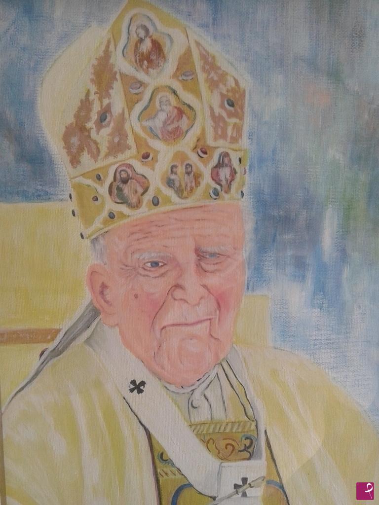 quadri in vendita online - papa Wojtyla