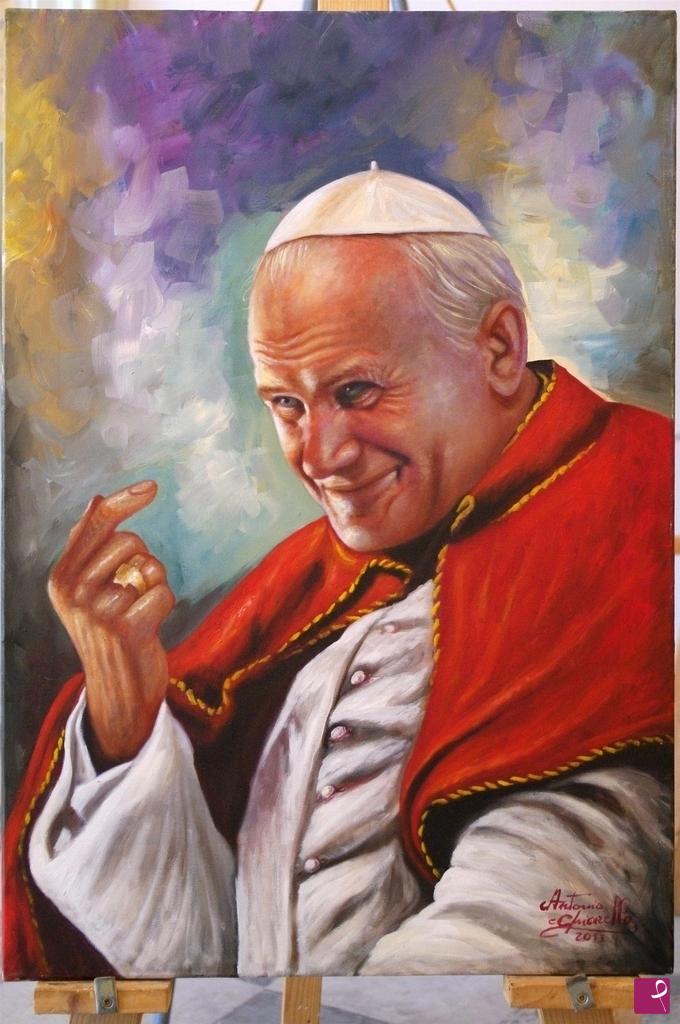 quadri in vendita online - Papa Wojtyla