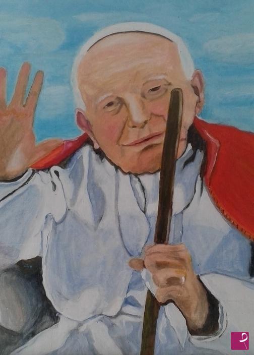 quadri in vendita online - papa wojtyla