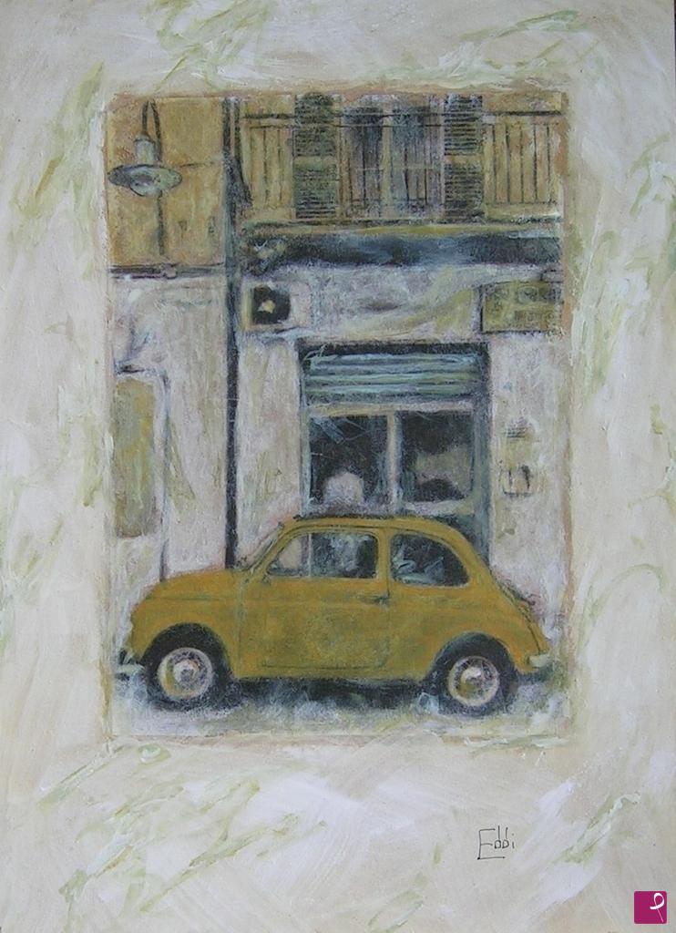 quadri in vendita online - Parcheggio vintage