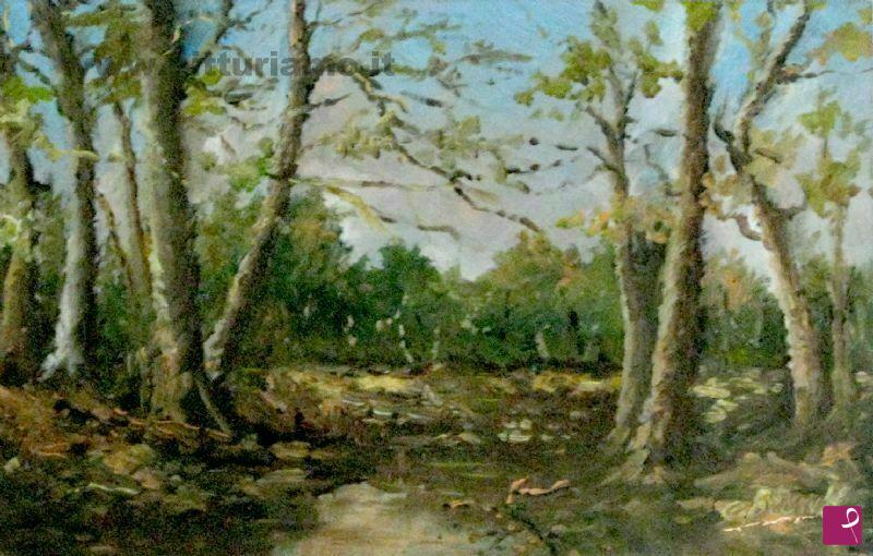 quadri in vendita online - parco di monza - ruscello
