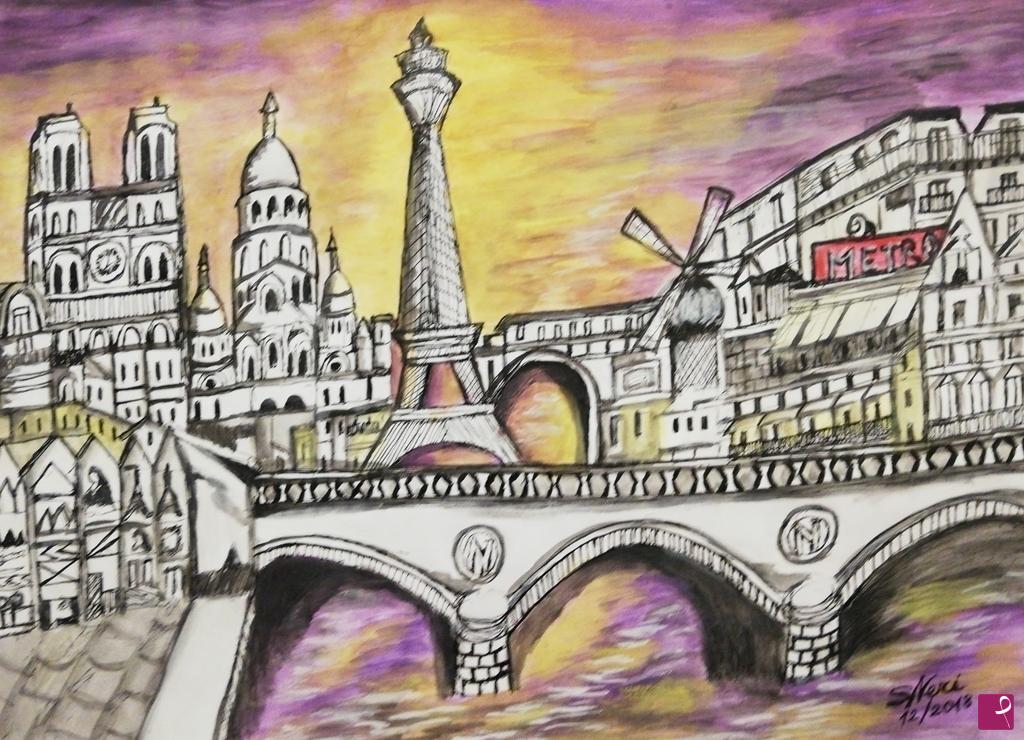 quadri in vendita online - Parigi e i suoi monumenti