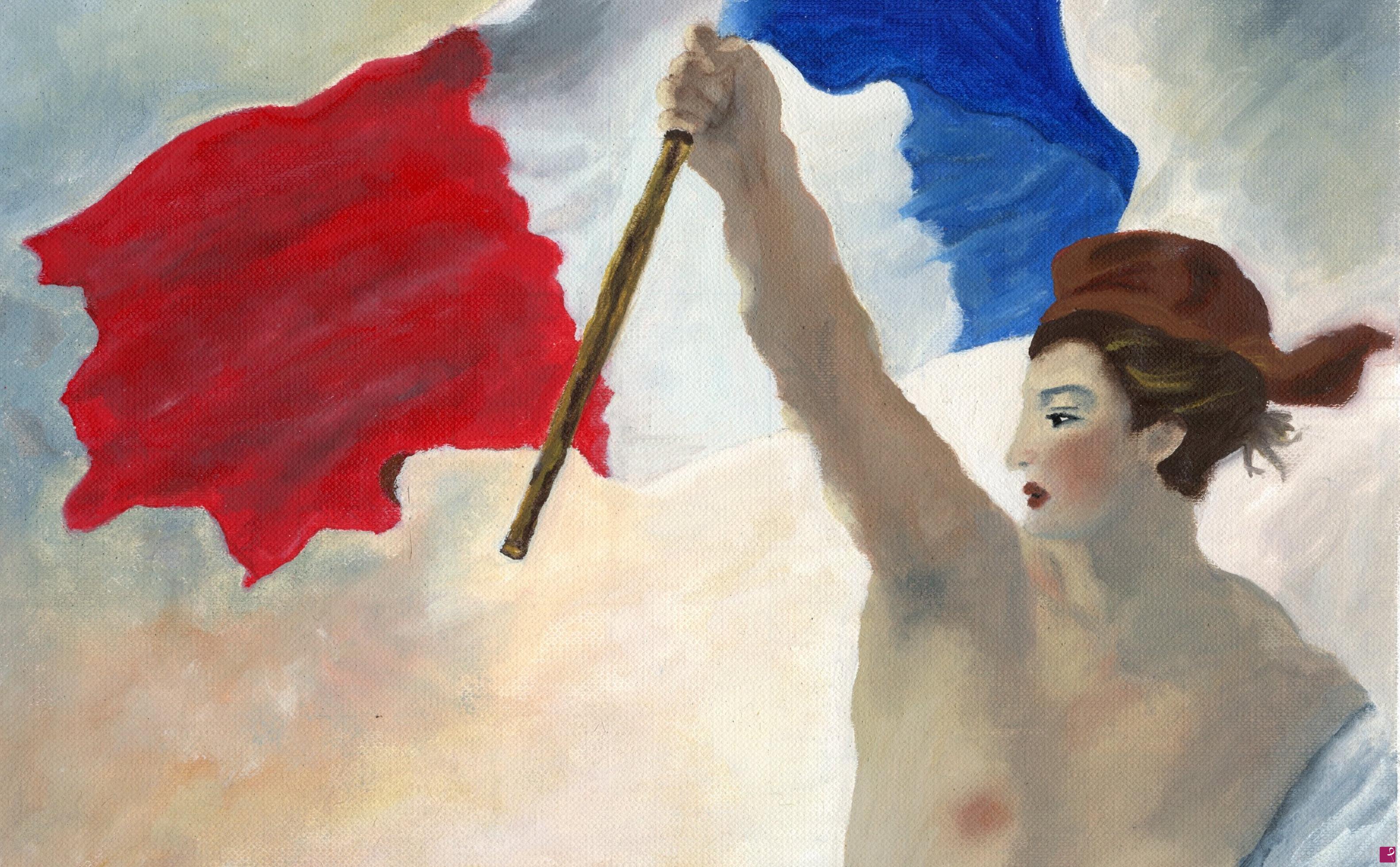 quadri in vendita online - Particolare de 'La libertà che guida il popolo' 