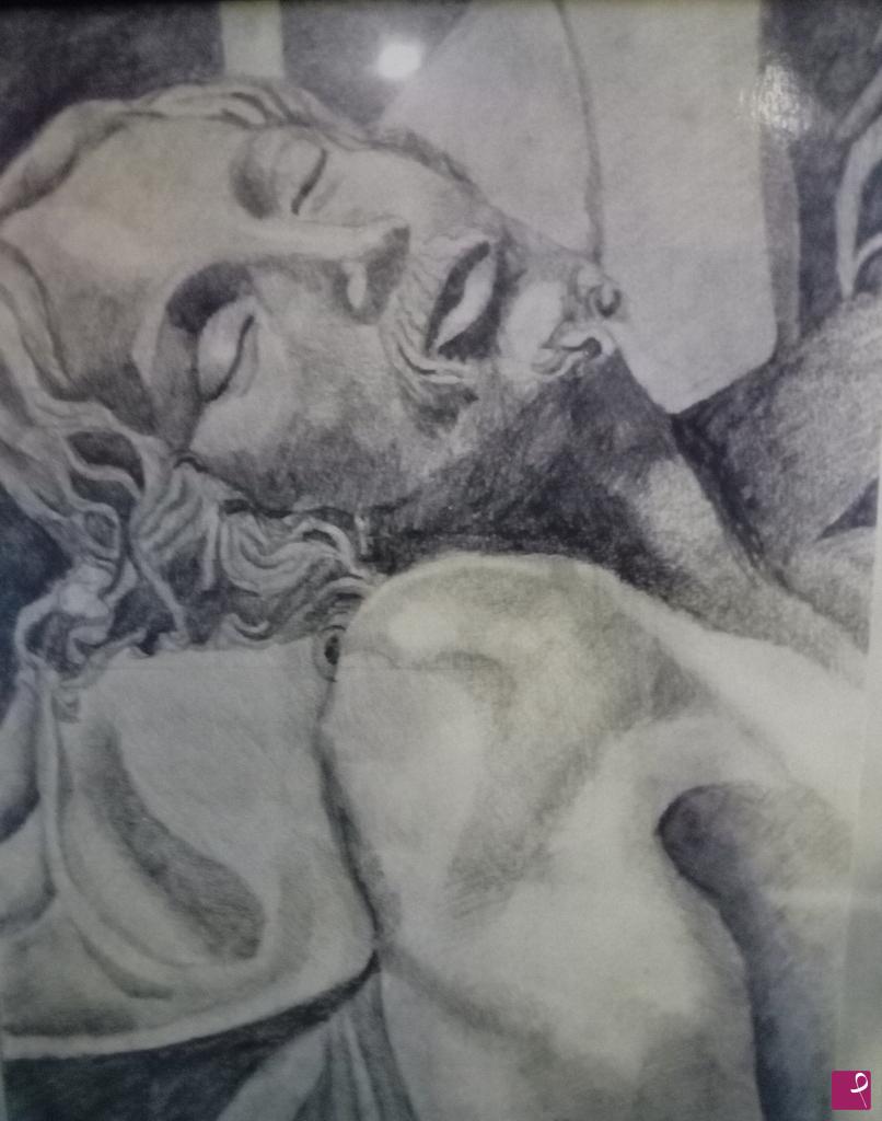 quadri in vendita online - Particolare della Pietà di Michelangelo