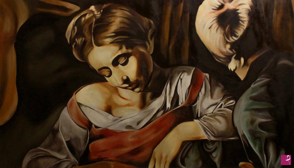quadri in vendita online - Particolare di un'opera classica "Natività con i santi Lorenzo e Francesco d'Assisi"