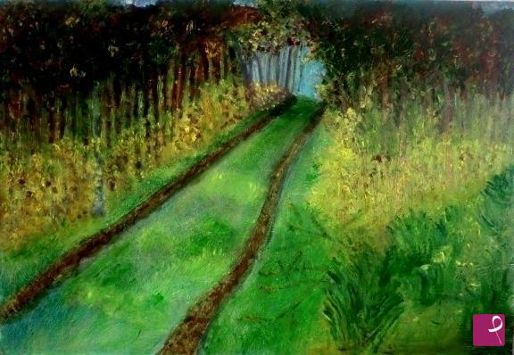 quadri in vendita online - passaggio nel bosco