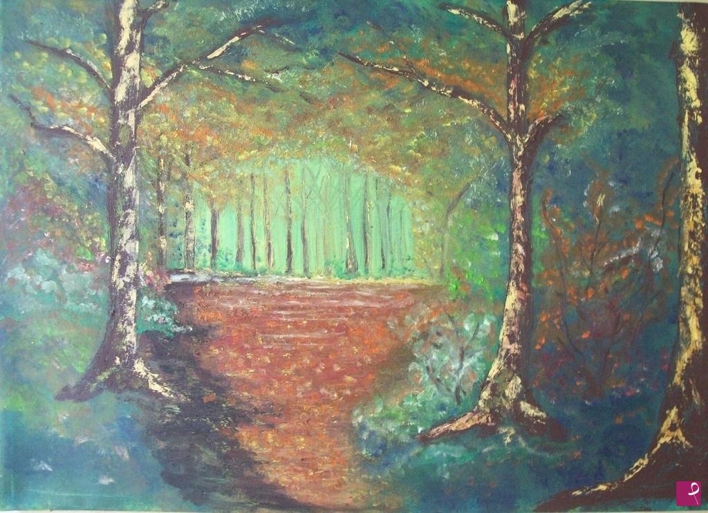 quadri in vendita online - passegggiata nel bosco