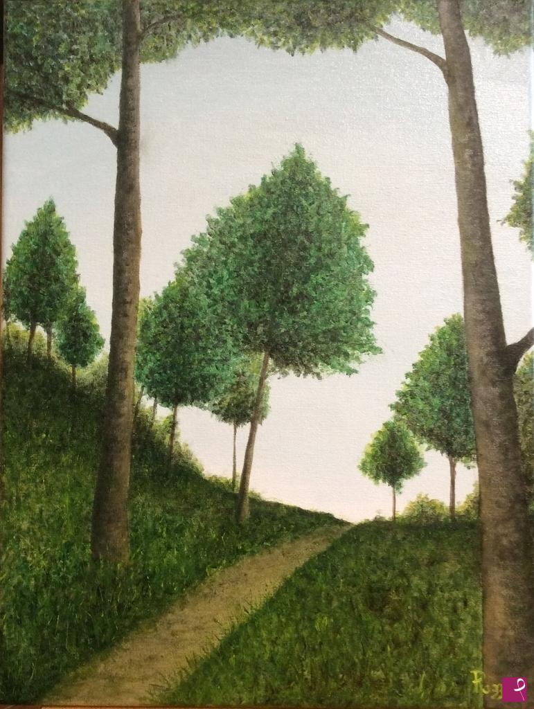 quadri in vendita online - Passeggiando nel bosco