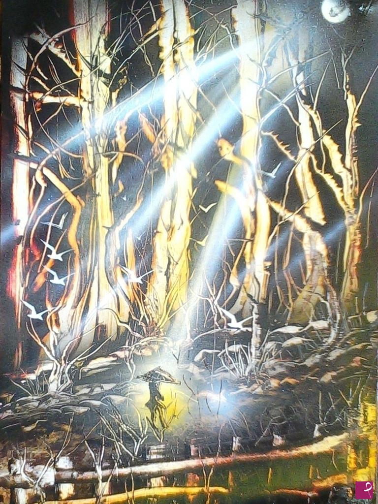 quadri in vendita online - Passeggiando nel Bosco Autunnale