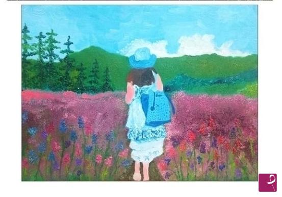 quadri in vendita online - Passeggiando tra la lavanda 