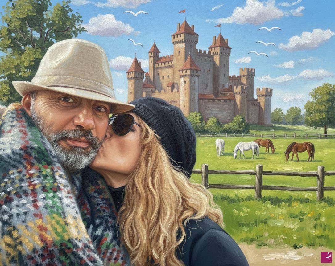 quadri in vendita online - Passeggiata al Castello 