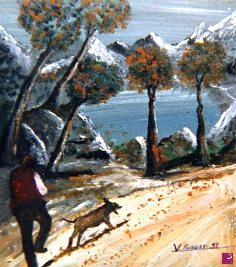 quadri in vendita online - PASSEGGIATA CAMPESTRE