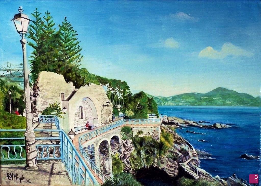 quadri in vendita online - Passeggiata di Nervi