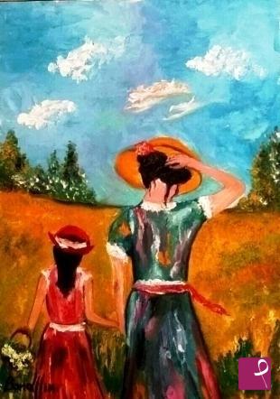 quadri in vendita online - PASSEGGIATA DI PRIMAVERA