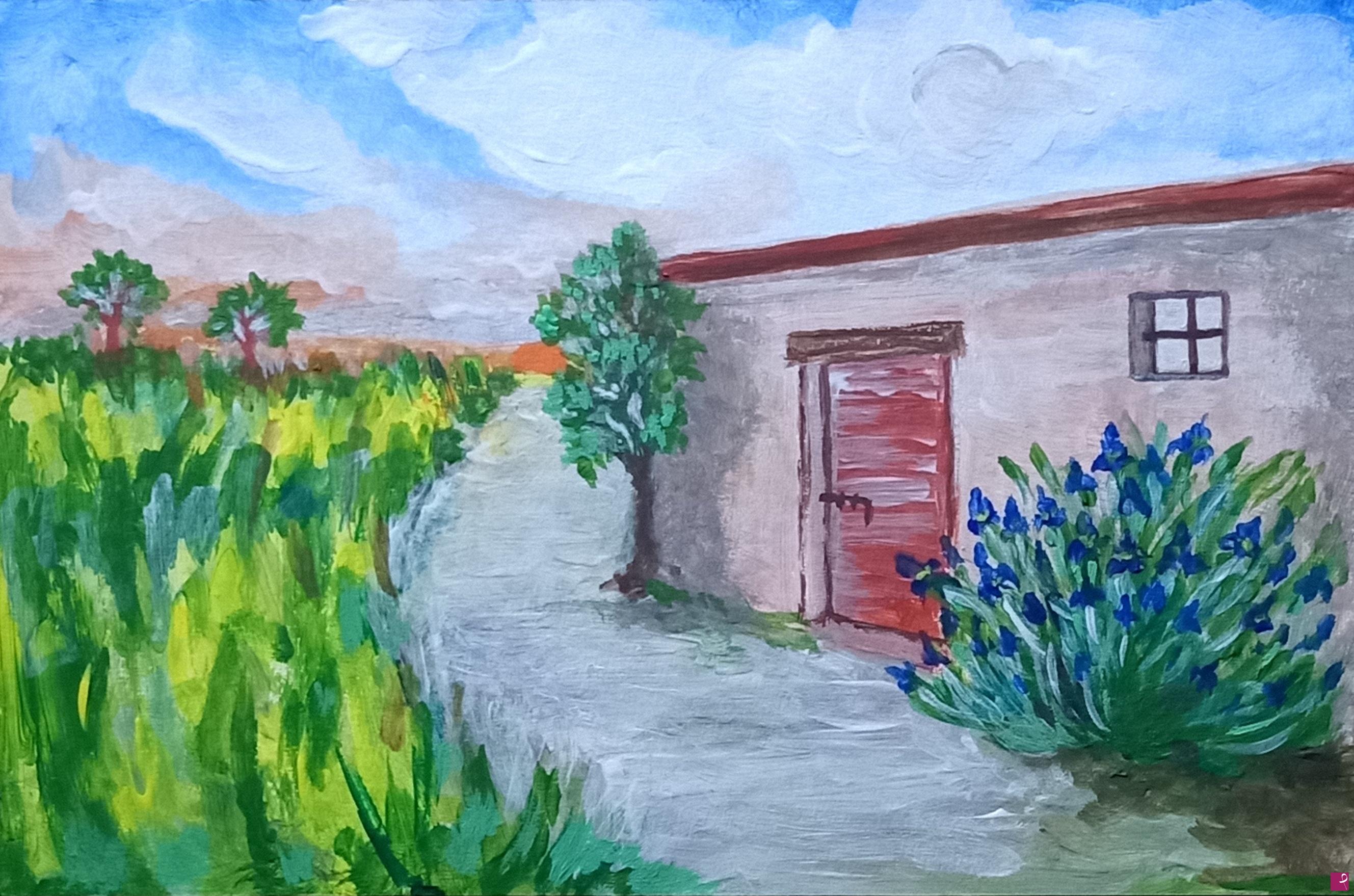 quadri in vendita online - Passeggiata in campagna al tramonto 