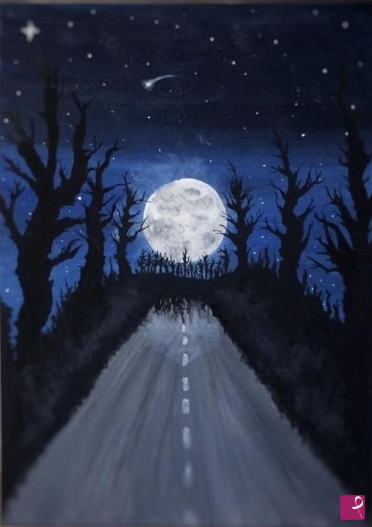 quadri in vendita online - Passeggiata lunare