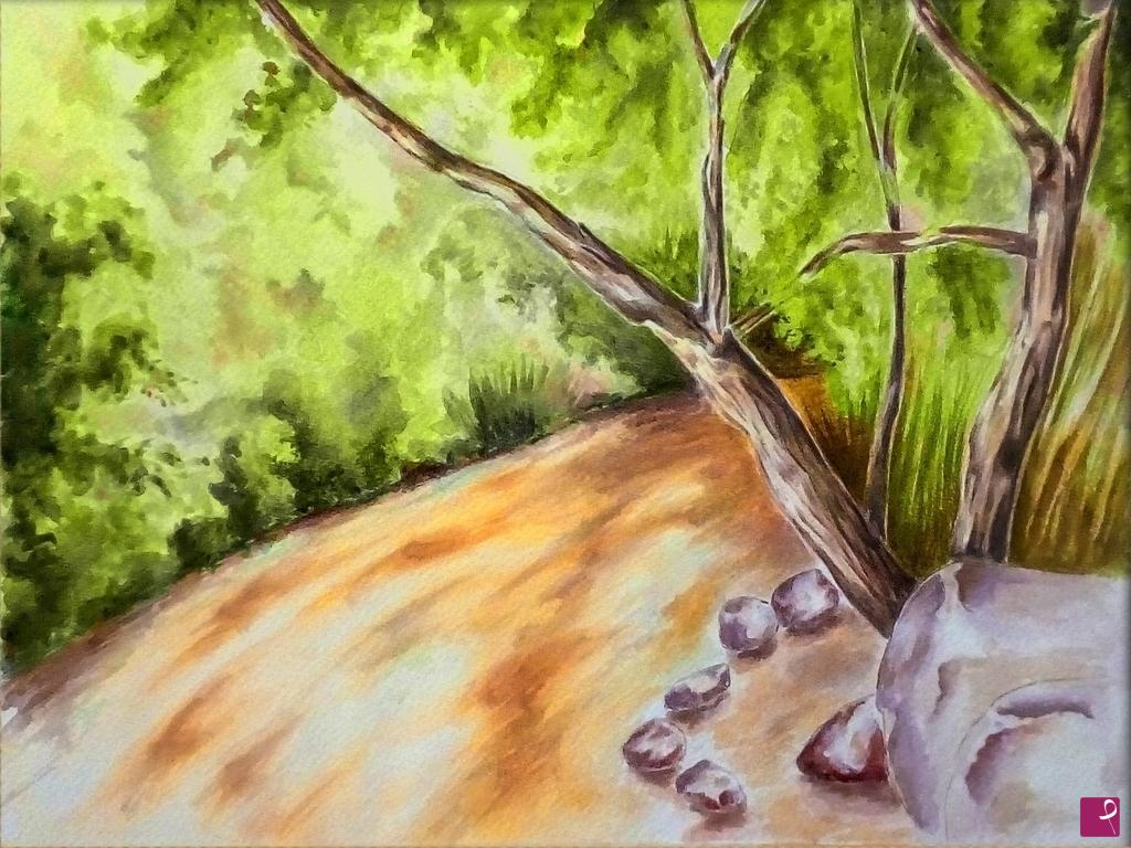 quadri in vendita online - passeggiata nel bosco