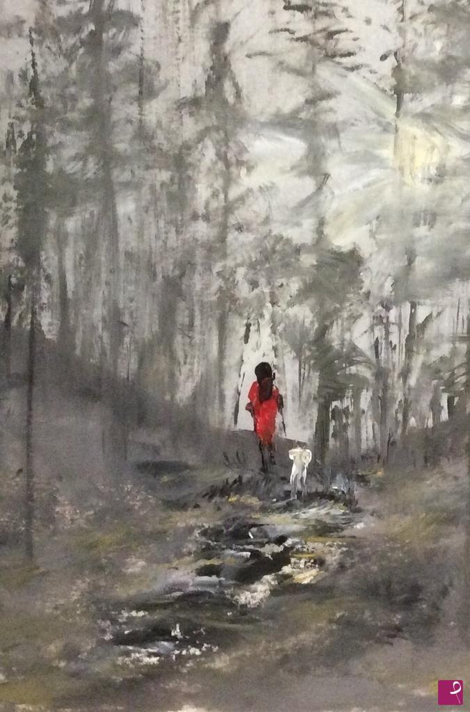 quadri in vendita online - Passeggiata nel bosco
