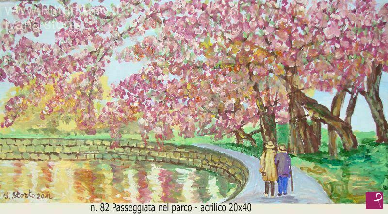 quadri in vendita online - passeggiata nel parco