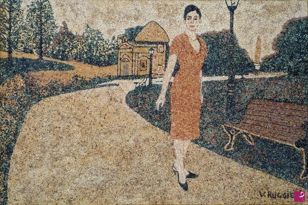 quadri in vendita online - PASSEGGIATA NEL PARCO