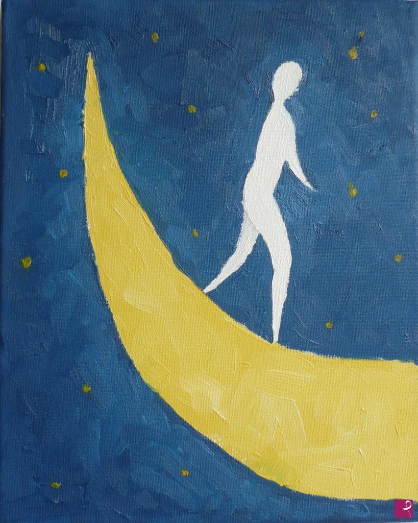 quadri in vendita online - PASSEGGIATA SULLA LUNA