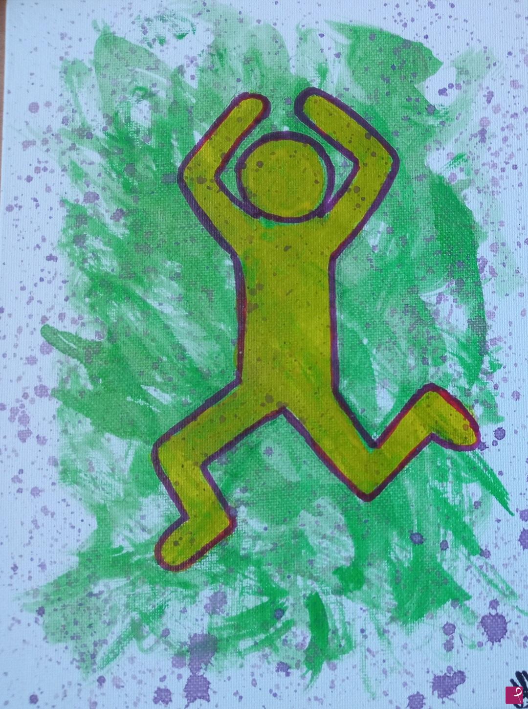 quadri in vendita online - Passo di danza in verde