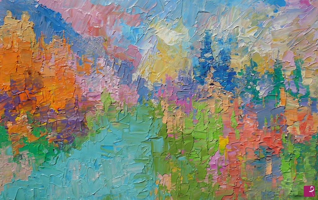quadri in vendita online - Pastel-coloured landscape - 423