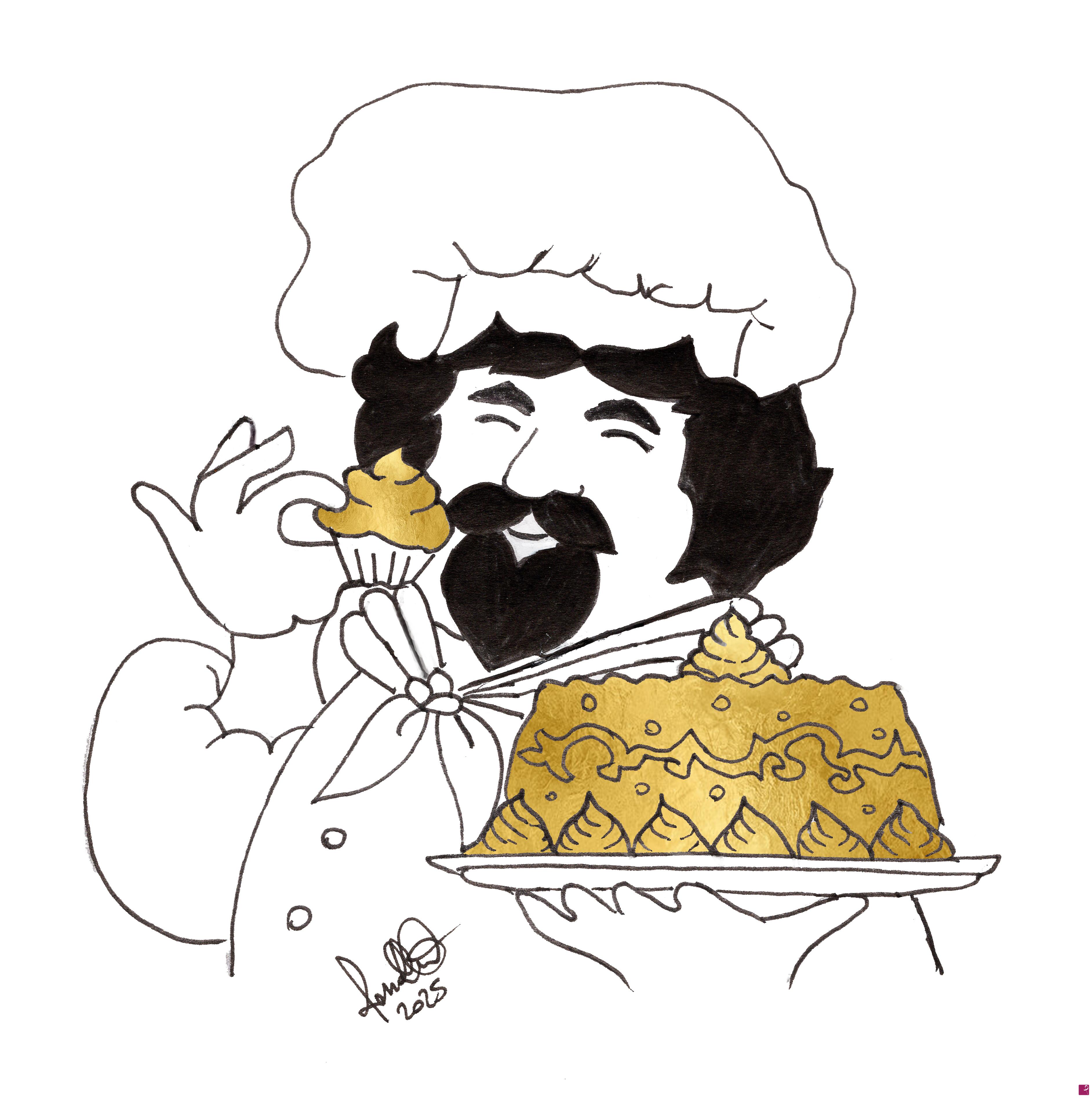 quadri in vendita online - Pastry Chef - Gold Edition