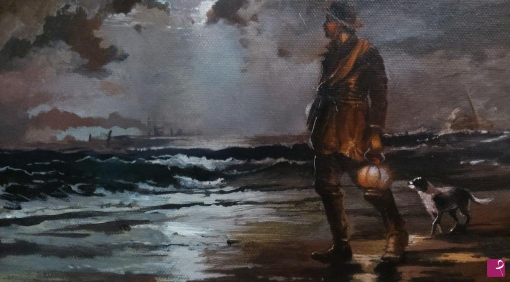 quadri in vendita online - Pattugliamento" Life Saving 1893"