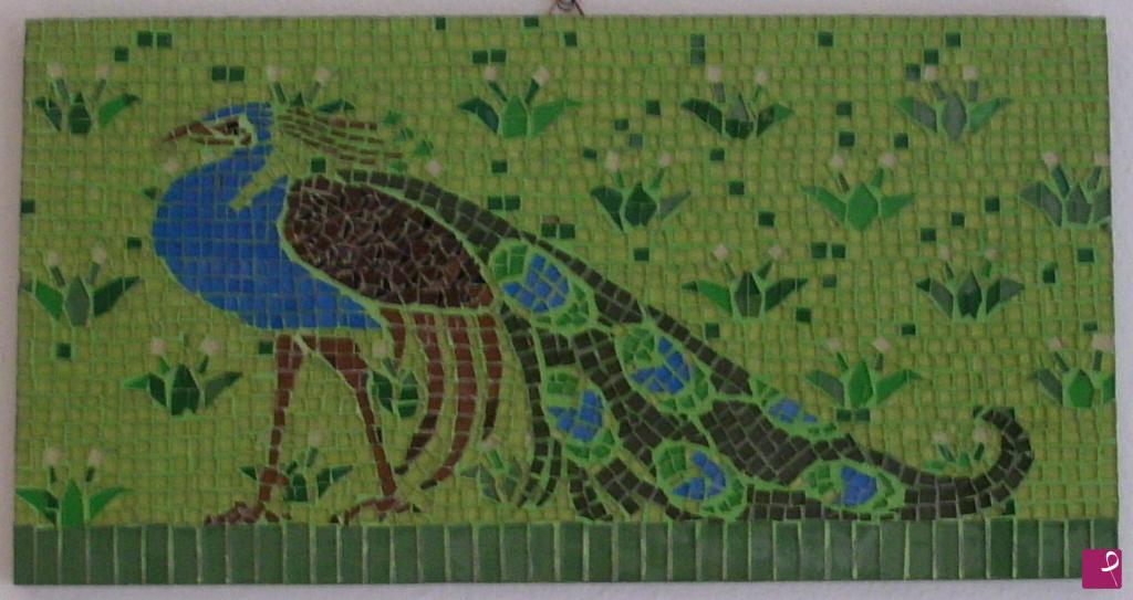 quadri in vendita online - Pavone in micromosaico