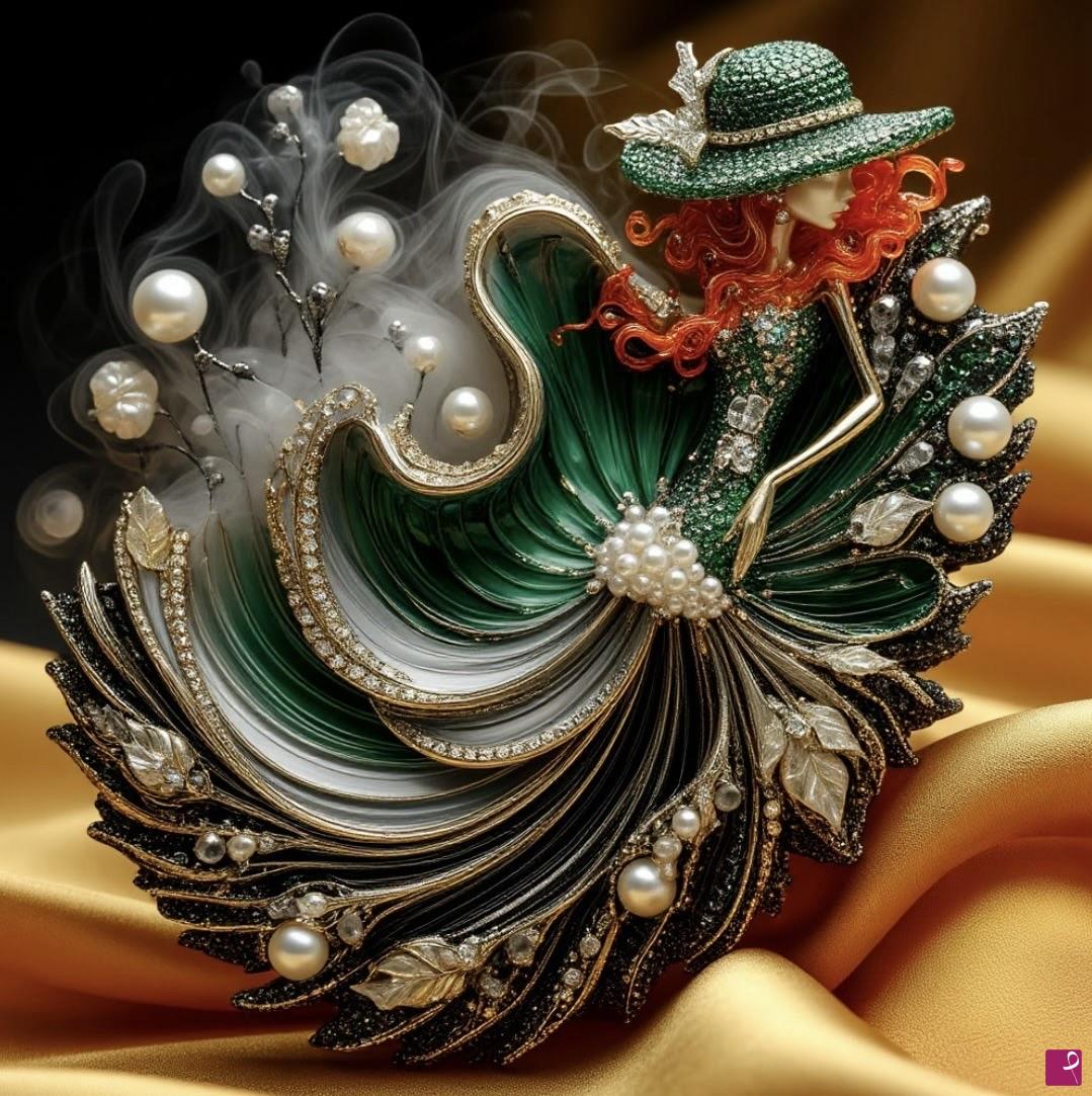 quadri in vendita online - Pearl brooch