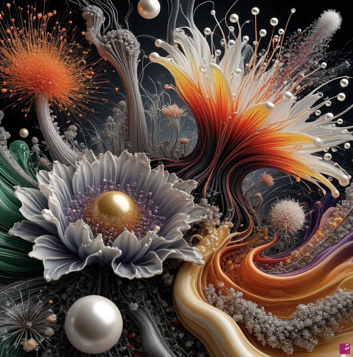 quadri in vendita online - Pearl Flower