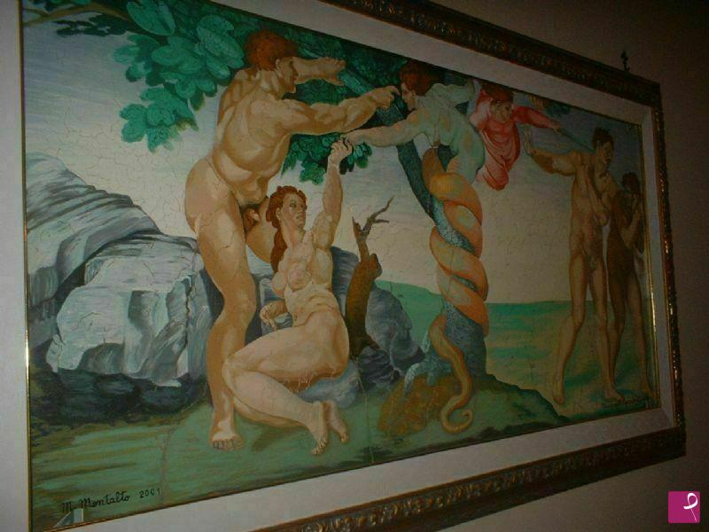 quadri in vendita online - Peccato originale e cacciata dal Paradiso di Michelangelo