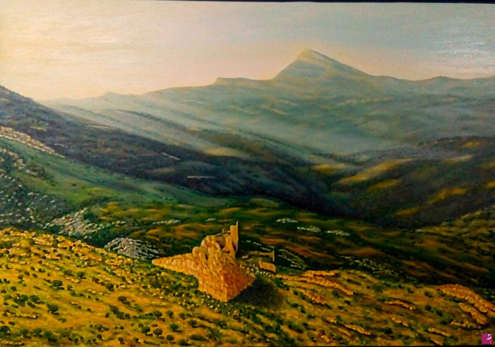 quadri in vendita online - Peñagolosa desde Miravet