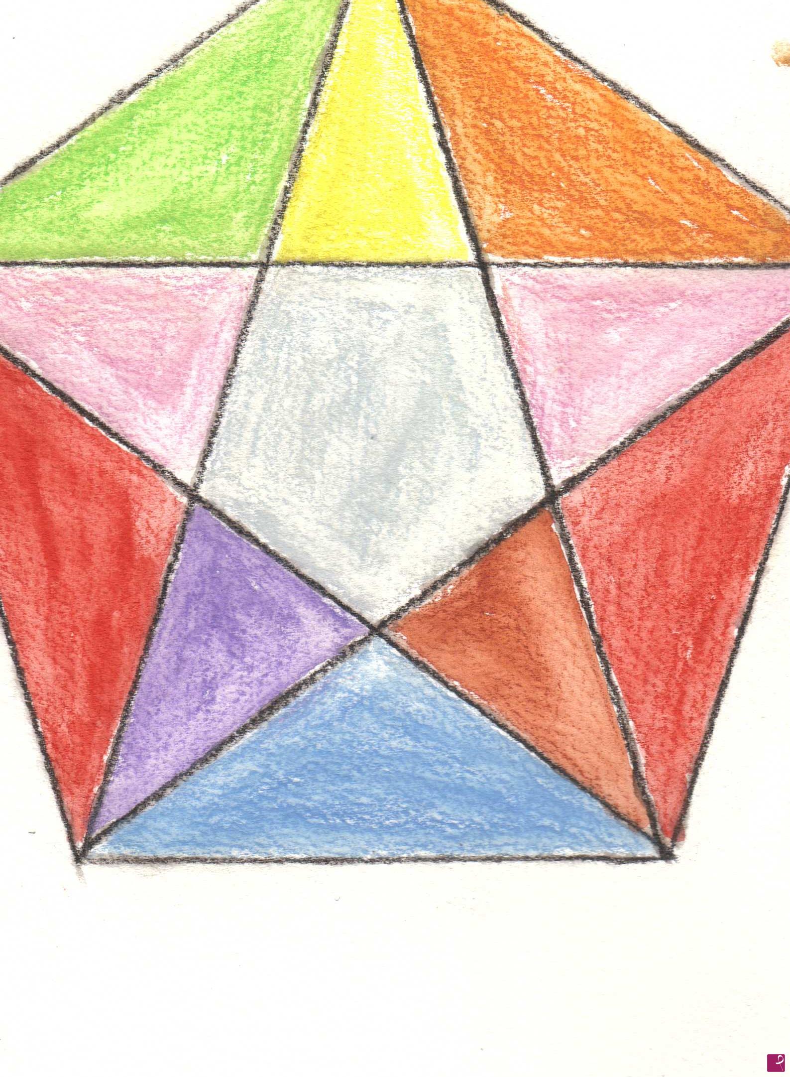 quadri in vendita online - PENTAGONO CROMATICO MOLTO LUMINOSO