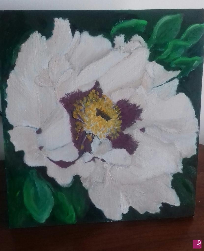 quadri in vendita online - Peonia bianca