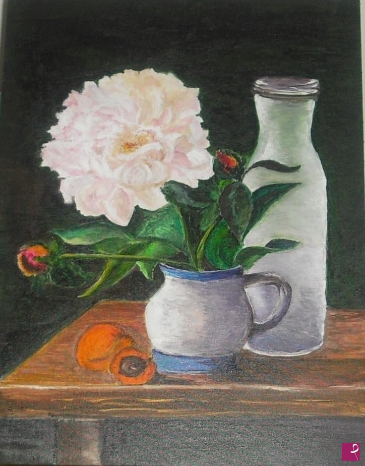 quadri in vendita online - "PEONIA IN CARAFFA"