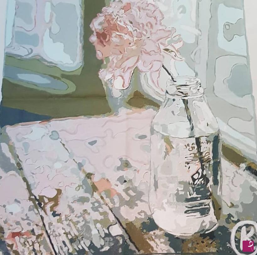 quadri in vendita online - PEONIA NEL VASO