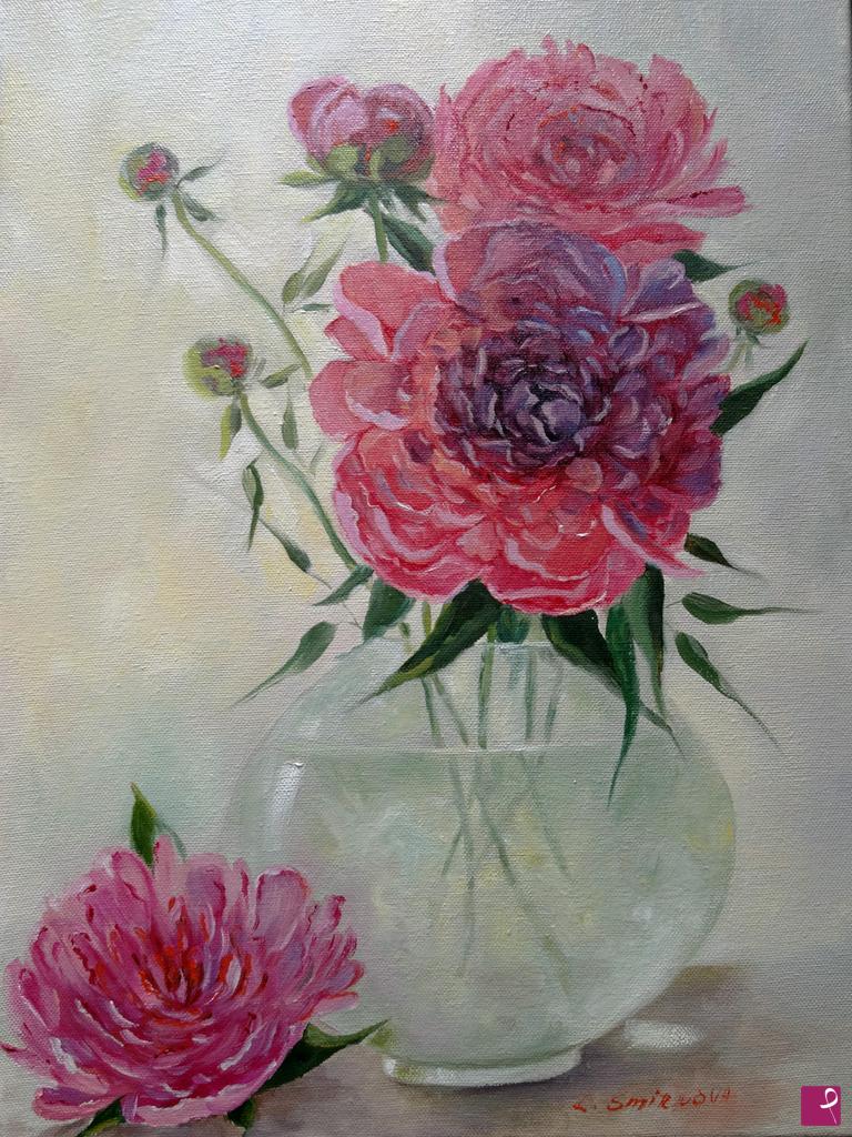 quadri in vendita online - Peonie rosa