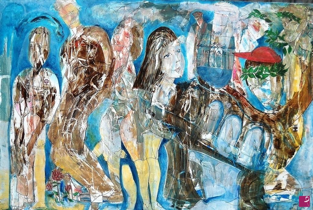 quadri in vendita online - "PER ASPERA AD ASTRA" 150x100x4 cm tecnica mista su tela