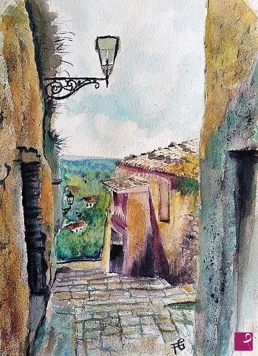 quadri in vendita online - Per le vie di Cleto
