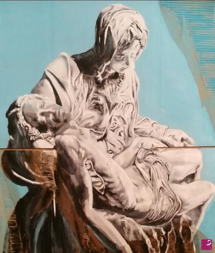 quadri in vendita online - Personale interpretazione della Pietà di Michelangelo