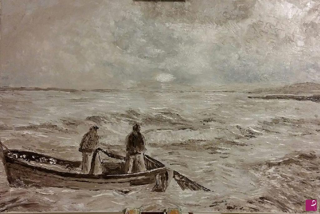 quadri in vendita online - pesca con la tratta